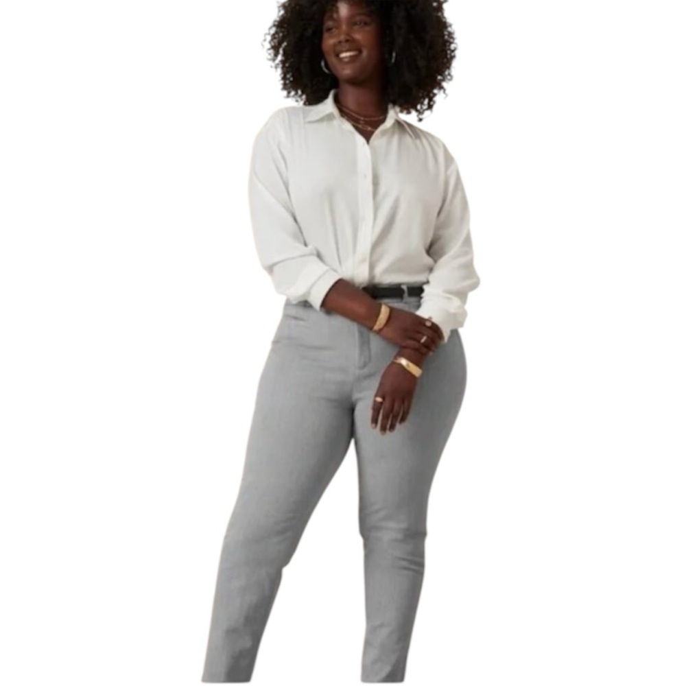 Banana Republic Gray Sloan‎ Curvy Fit Pants Size 14